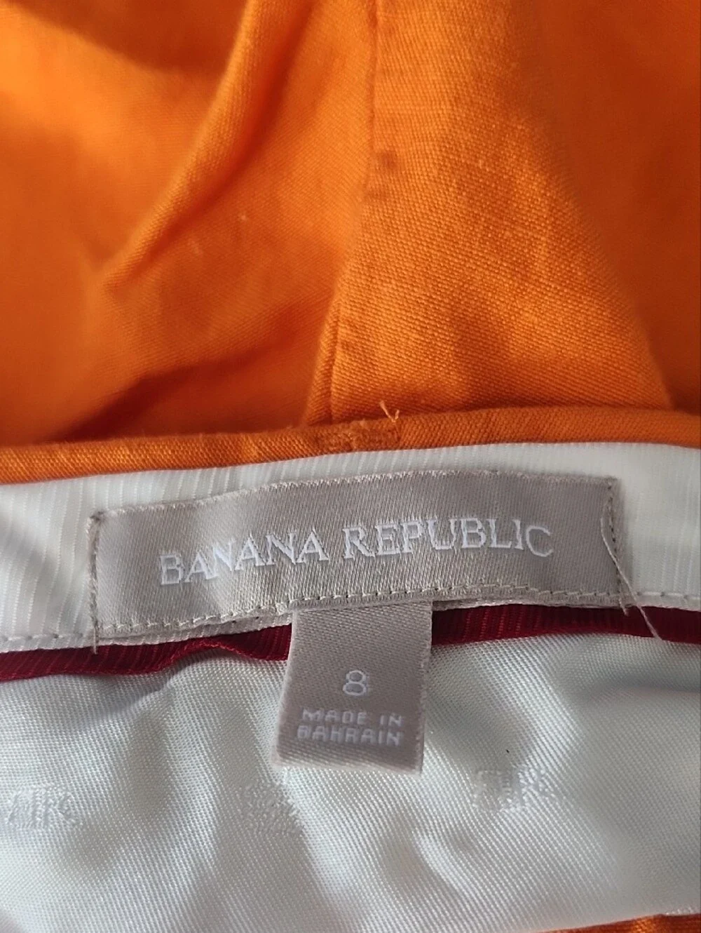 Banana Republic Linen Wide-Leg Trousers in Bright Orange